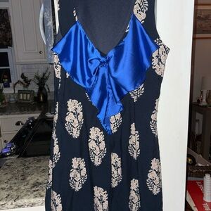 Womens|dress| short|navy blue#likenew#boutiquedress#royalblue#satin#ribbon##bow